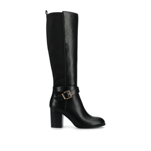 AVALONN KNEE HIGH DRESS BOOTS IN EXTRA WIDE CALF