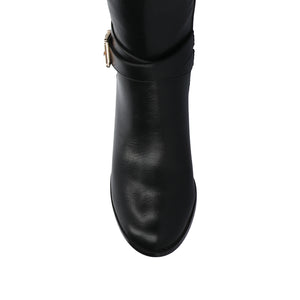 AVALONN KNEE HIGH DRESS BOOTS IN EXTRA WIDE CALF