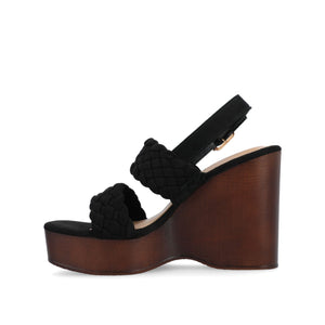 AYVEE HEELED SANDALS IN VEGAN LEATHER - Black