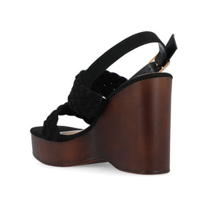 AYVEE HEELED SANDALS IN VEGAN LEATHER - Black