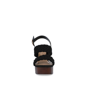 AYVEE HEELED SANDALS IN VEGAN LEATHER - Black