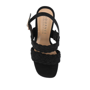 AYVEE HEELED SANDALS IN VEGAN LEATHER - Black