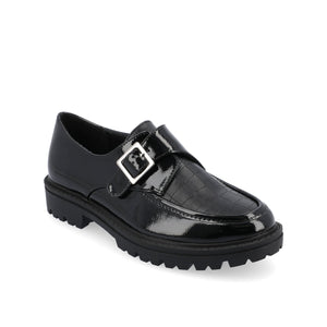 AZULA OXFORD FLATS IN VEGAN LEATHER - Black