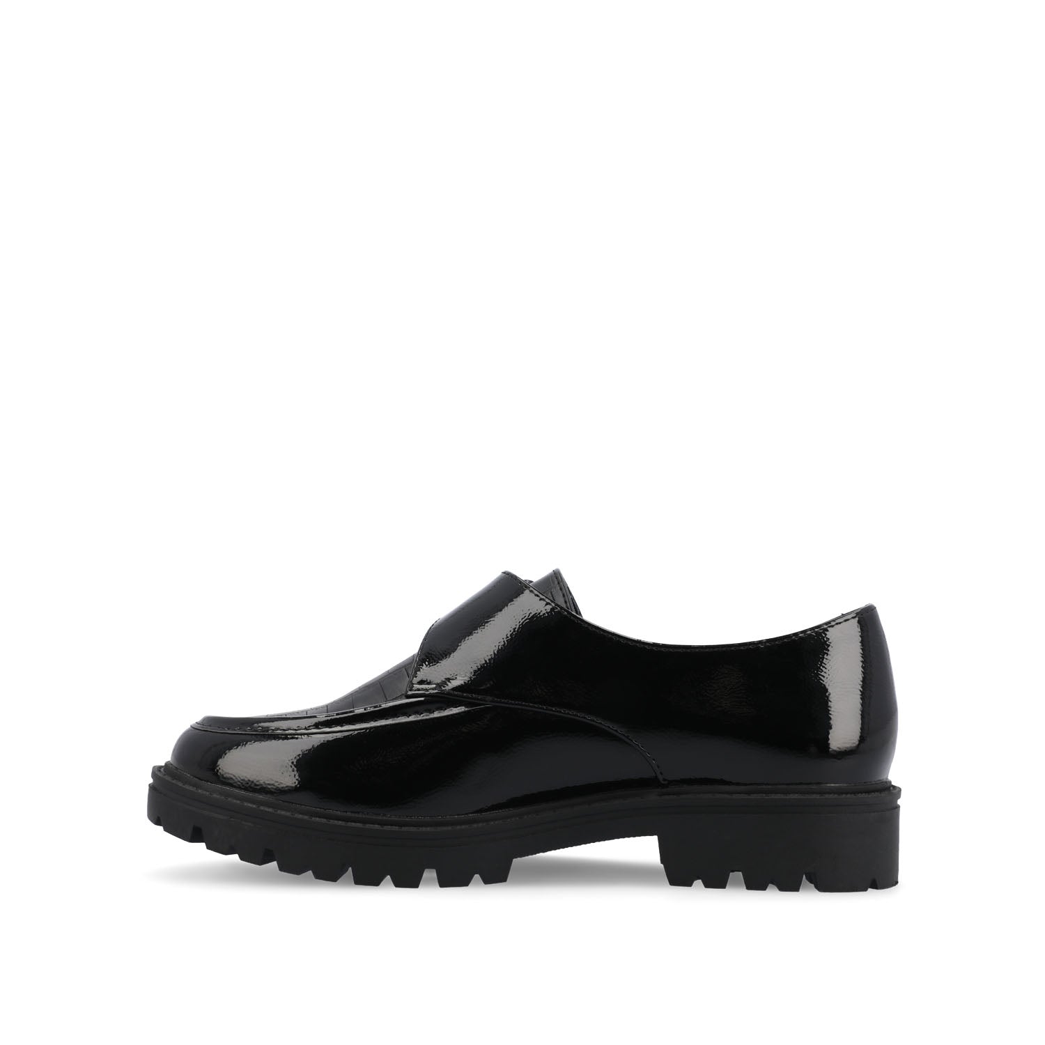 AZULA OXFORD FLATS IN VEGAN LEATHER - Black