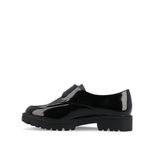 AZULA OXFORD FLATS IN VEGAN LEATHER - Black