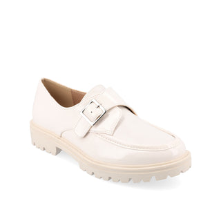 AZULA OXFORD FLATS IN FAUX LEATHER