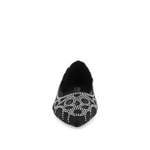 BATAVIA BALLET FLATS IN FAUX SUEDE & MESH - Black Mesh