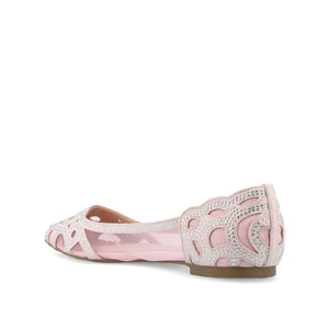 BATAVIA BALLET FLATS IN FAUX SUEDE & MESH - Pink Mesh