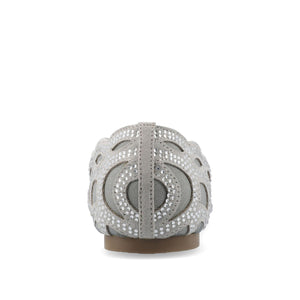 BATAVIA BALLET FLATS IN FAUX SUEDE & MESH - Grey Mesh