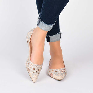 BATAVIA BALLET FLATS IN WIDE - Nude Mesh