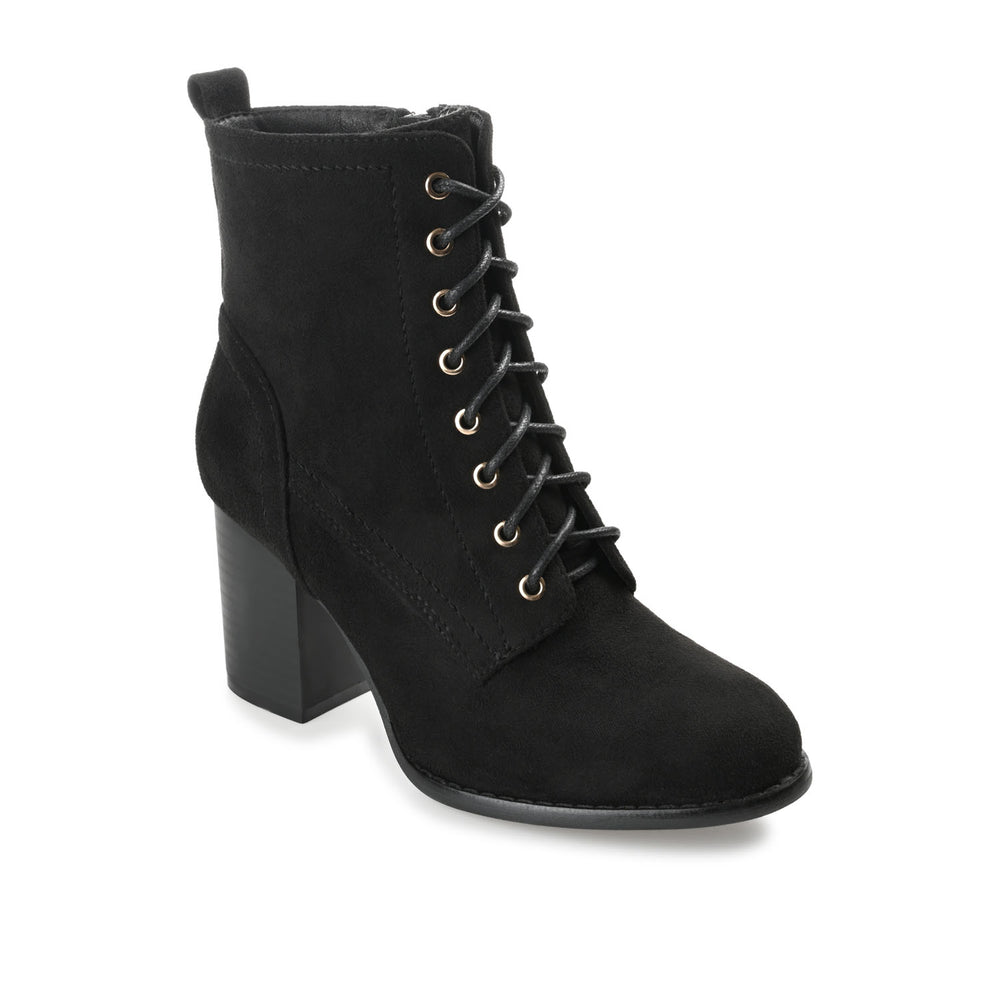 BAYLOR LACE-UP BOOTIES IN FAUX SUEDE