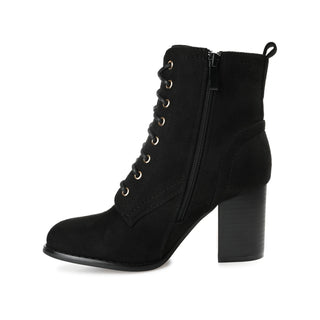 BAYLOR LACE-UP BOOTIES IN FAUX SUEDE