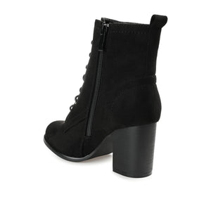 BAYLOR LACE-UP BOOTIES IN FAUX SUEDE