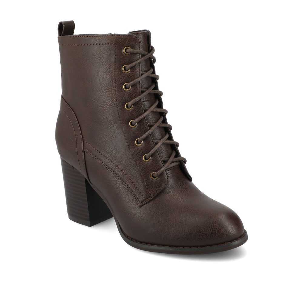 BAYLOR LACE-UP BOOTIES IN FAUX SUEDE