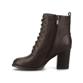 BAYLOR LACE-UP BOOTIES IN FAUX SUEDE