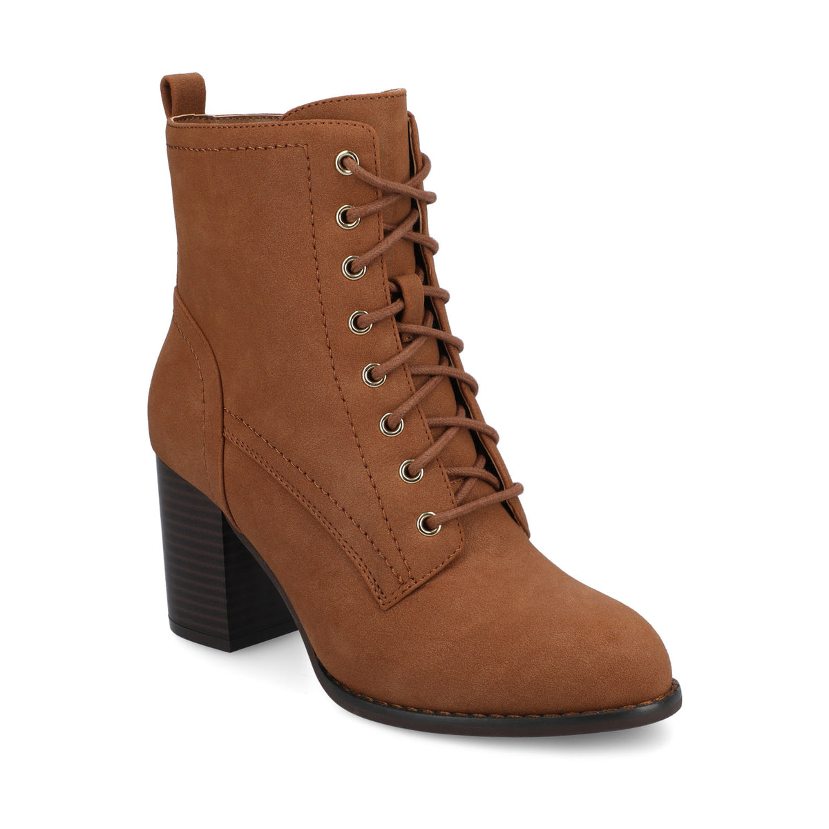 BAYLOR LACE-UP BOOTIES - Chestnut Nubuck