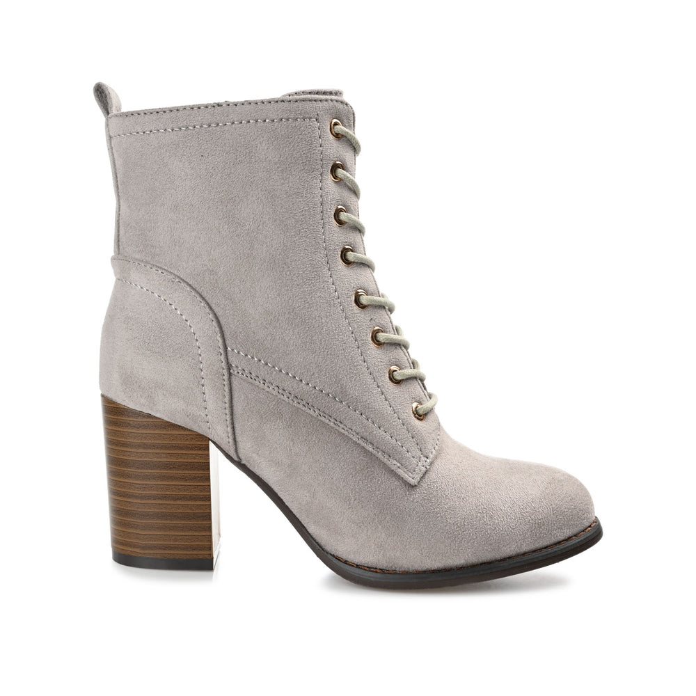 BAYLOR LACE-UP BOOTIES IN FAUX SUEDE