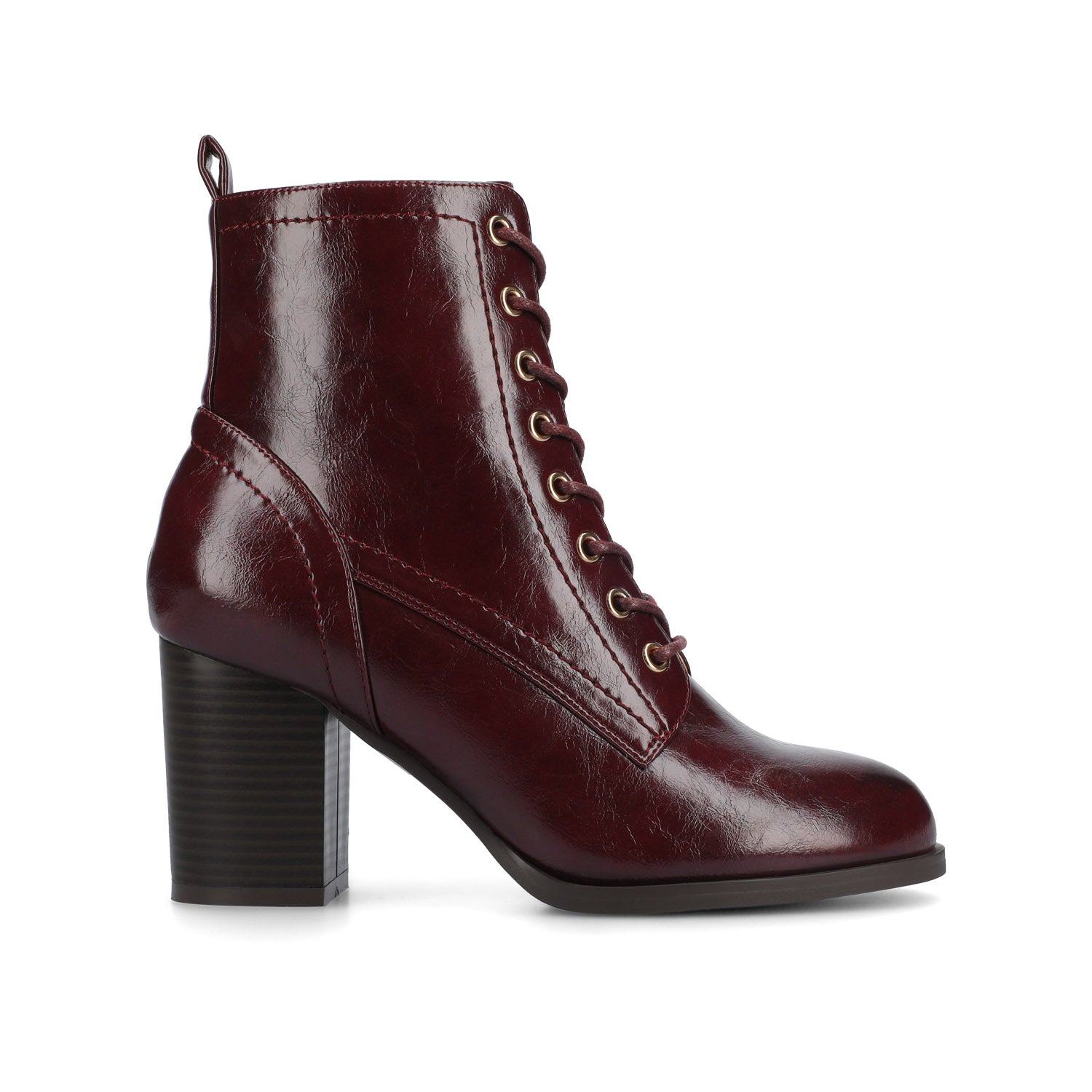 BAYLOR VEGAN LEATHER LACE-UP BOOTIES