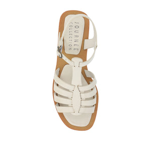 BENICIA FISHERMAN SANDALS IN VEGAN LEATHER - Bone