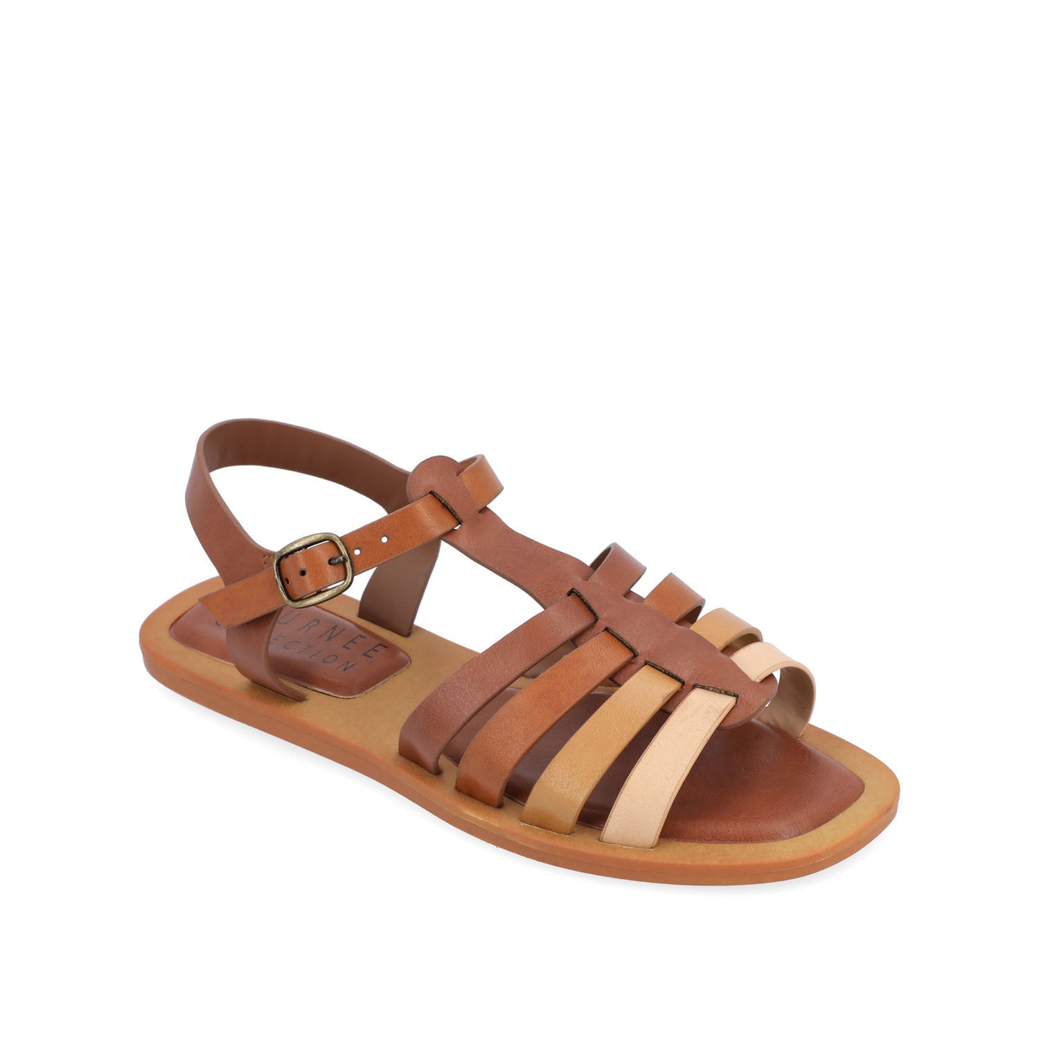BENICIA FISHERMAN SANDALS IN VEGAN LEATHER - Brown Multi PU