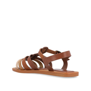 BENICIA FISHERMAN SANDALS IN VEGAN LEATHER - Brown Multi PU