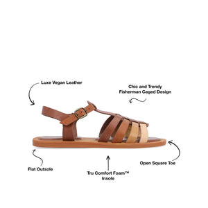 BENICIA FISHERMAN SANDALS IN VEGAN LEATHER