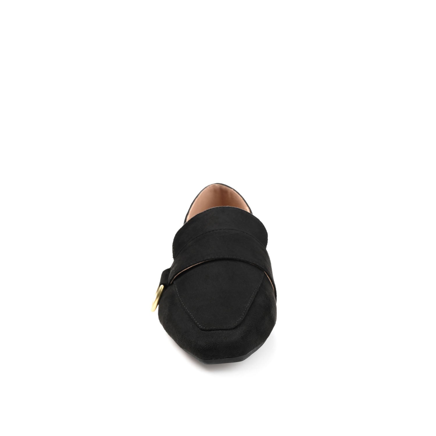 BENNTLY SQUARE TOE LOAFER IN FAUX SUEDE - Black