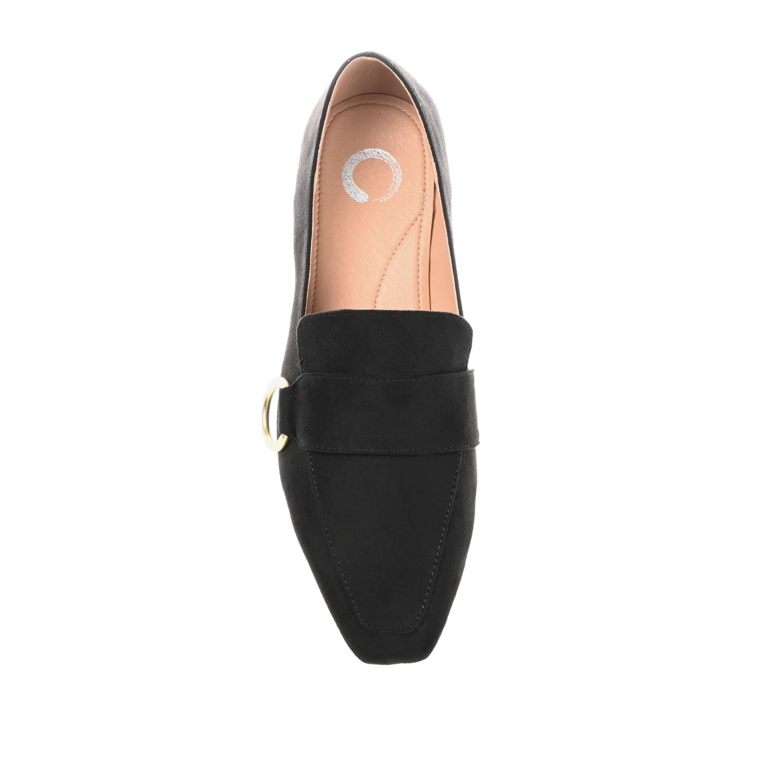 BENNTLY SQUARE TOE LOAFER IN FAUX SUEDE - Black