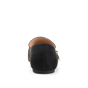 BENNTLY SQUARE TOE LOAFER IN FAUX SUEDE - Black