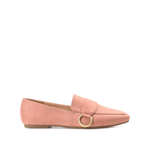 BENNTLY SQUARE TOE LOAFER IN FAUX SUEDE - Blush