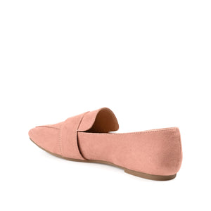 BENNTLY SQUARE TOE LOAFER IN FAUX SUEDE - Blush