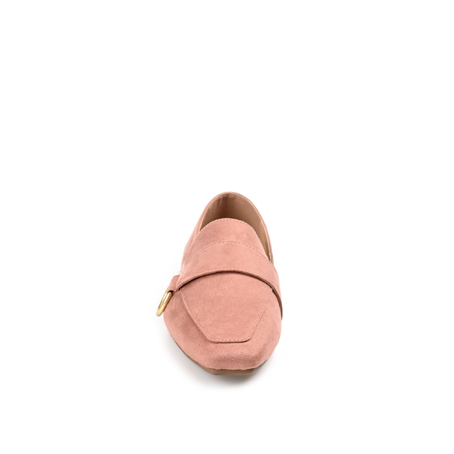 BENNTLY SQUARE TOE LOAFER IN FAUX SUEDE - Blush