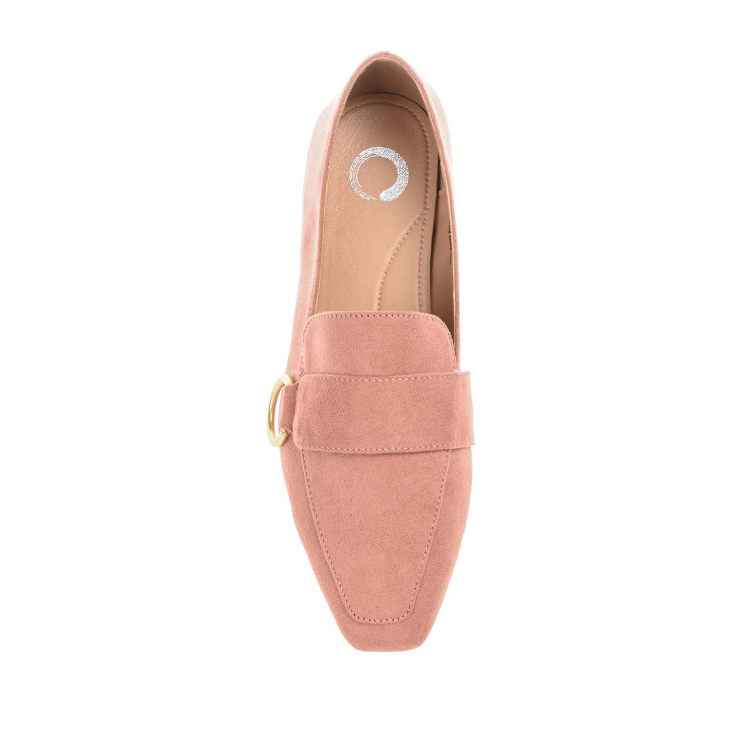 BENNTLY SQUARE TOE LOAFER IN FAUX SUEDE - Blush