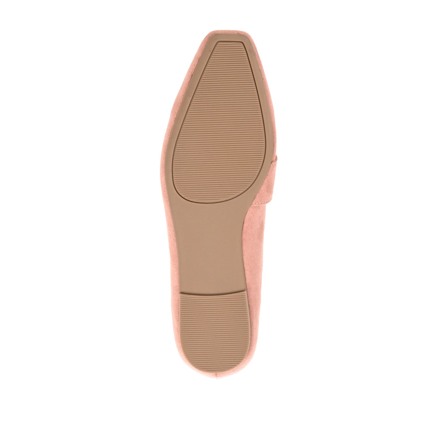 BENNTLY SQUARE TOE LOAFER IN FAUX SUEDE - Blush