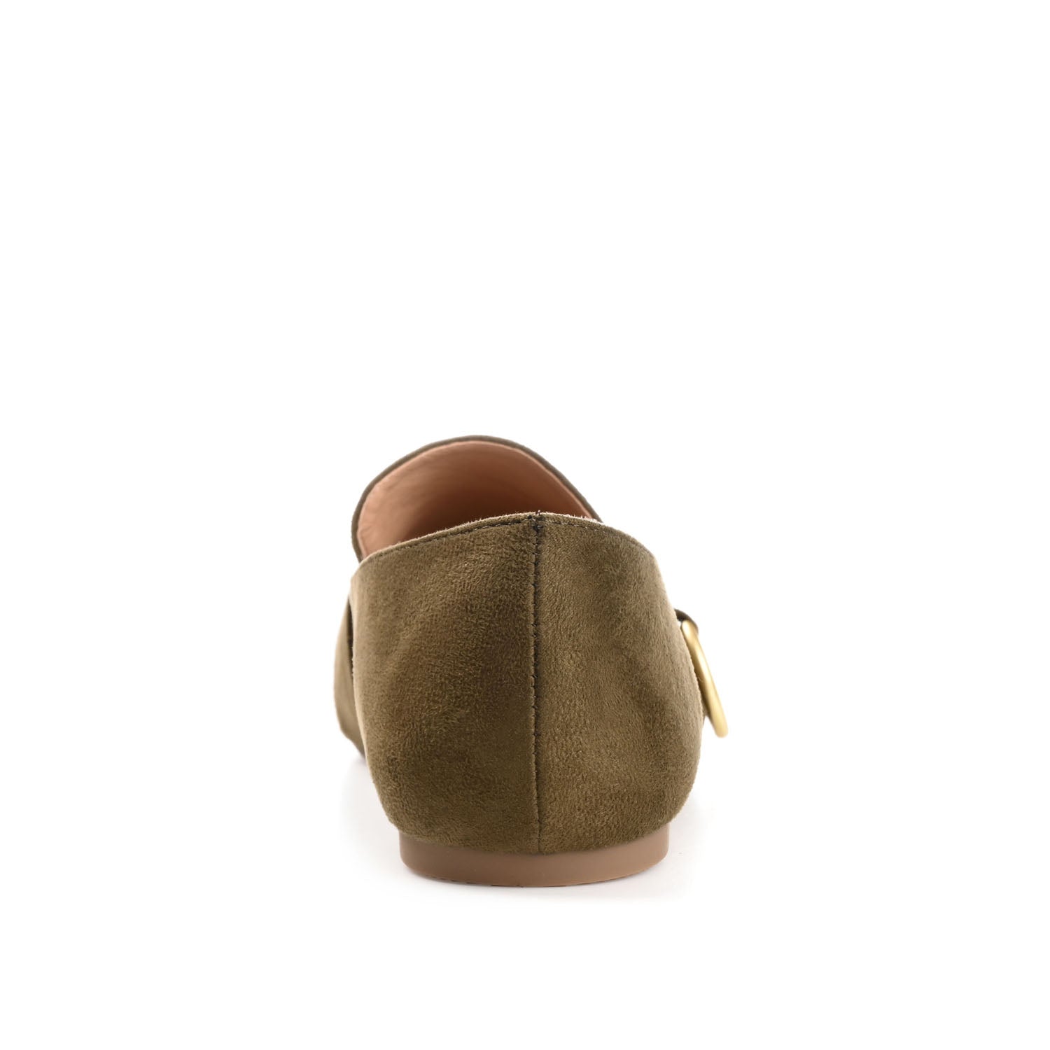 BENNTLY SQUARE TOE LOAFER IN FAUX SUEDE - Olive