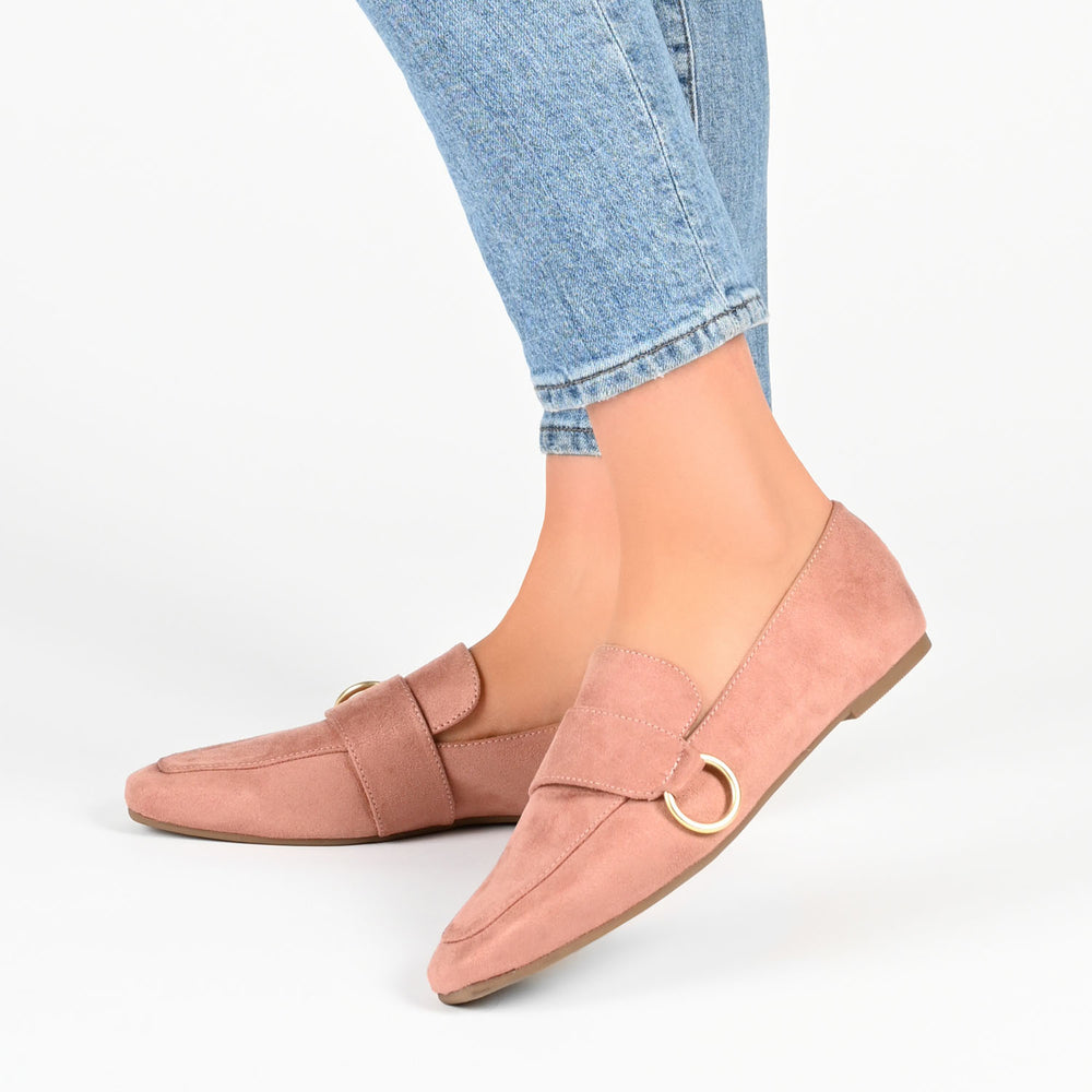 BENNTLY SQUARE TOE LOAFER IN FAUX SUEDE