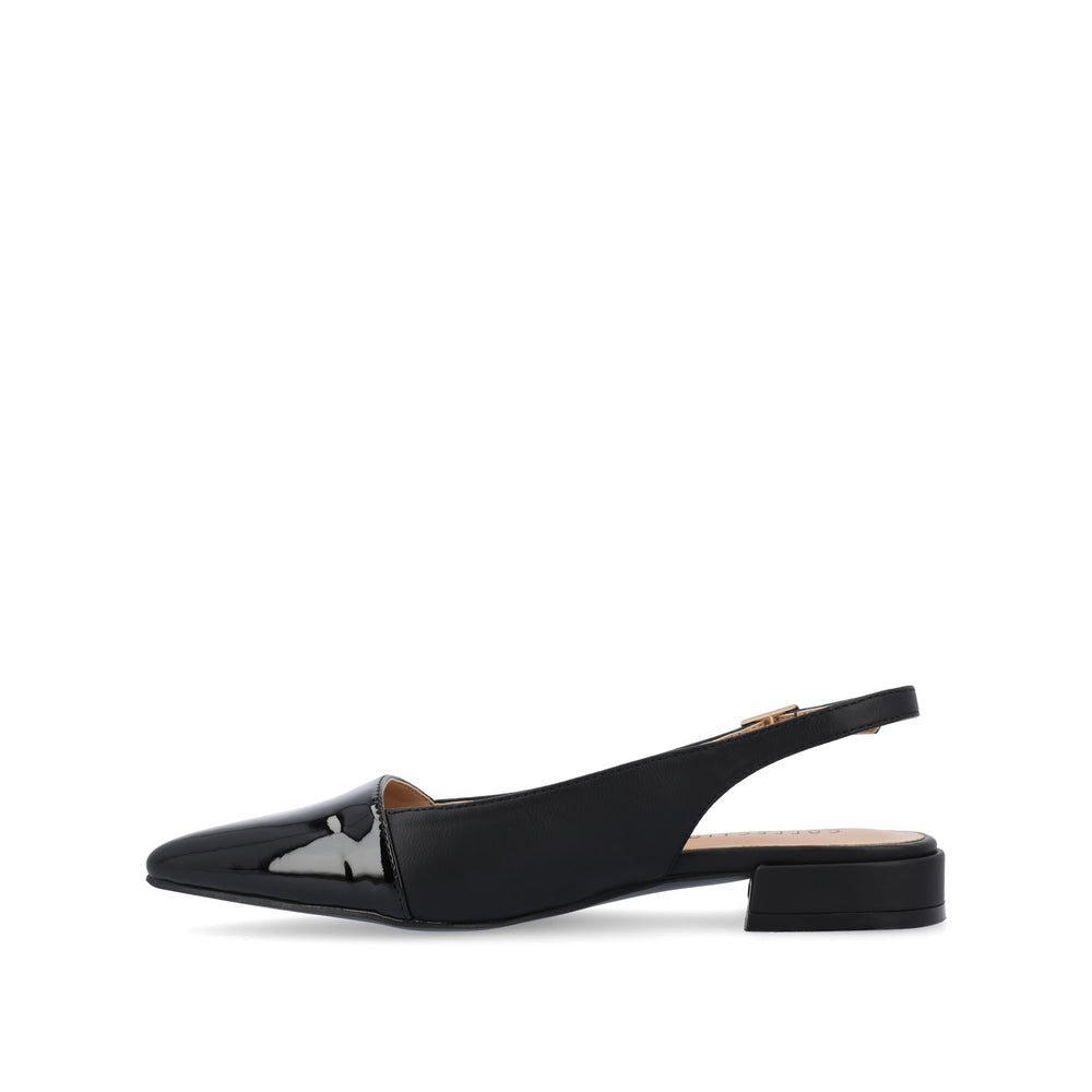 BERTIE SLINGBACK FLATS IN FAUX LEATHER