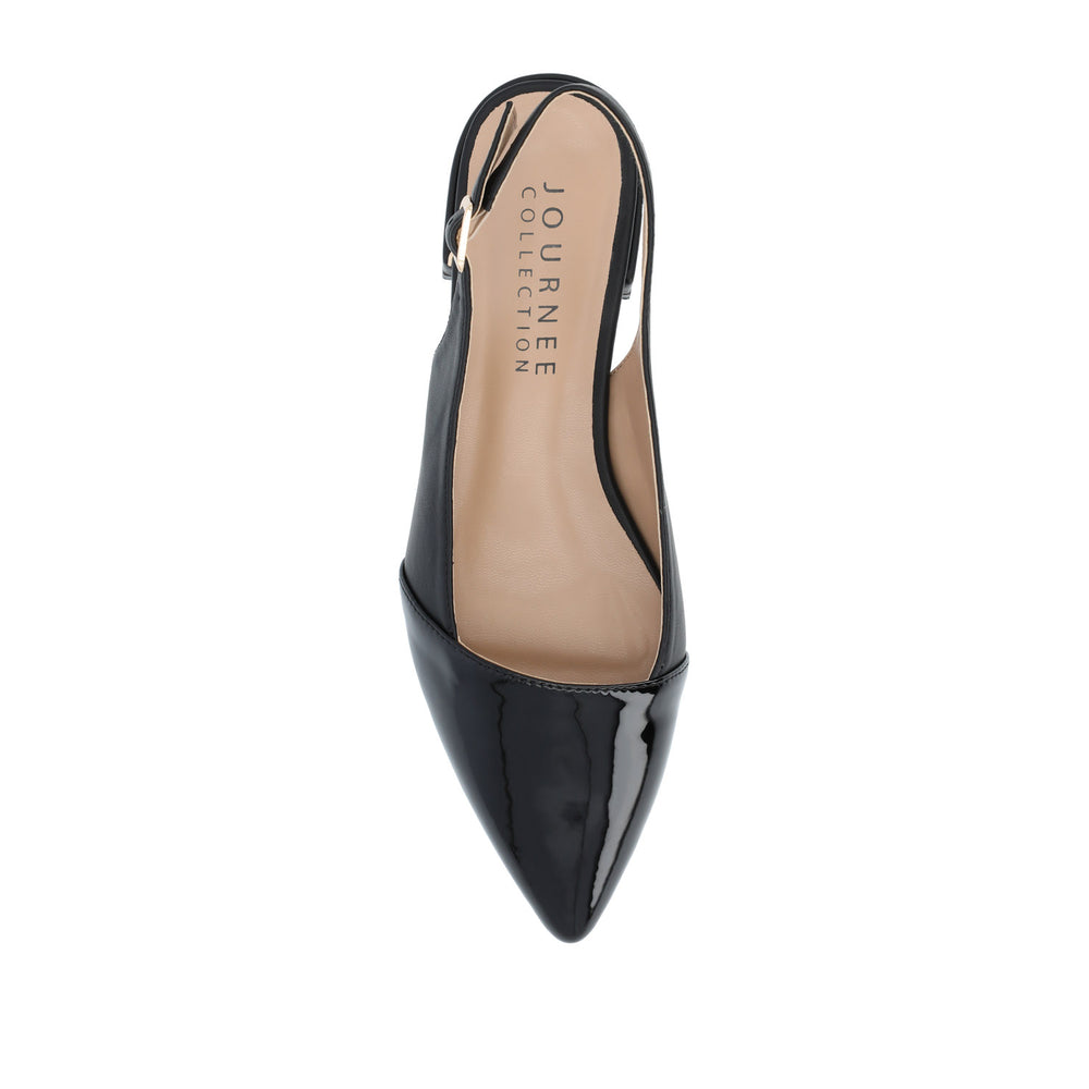 BERTIE SLINGBACK FLATS IN FAUX LEATHER