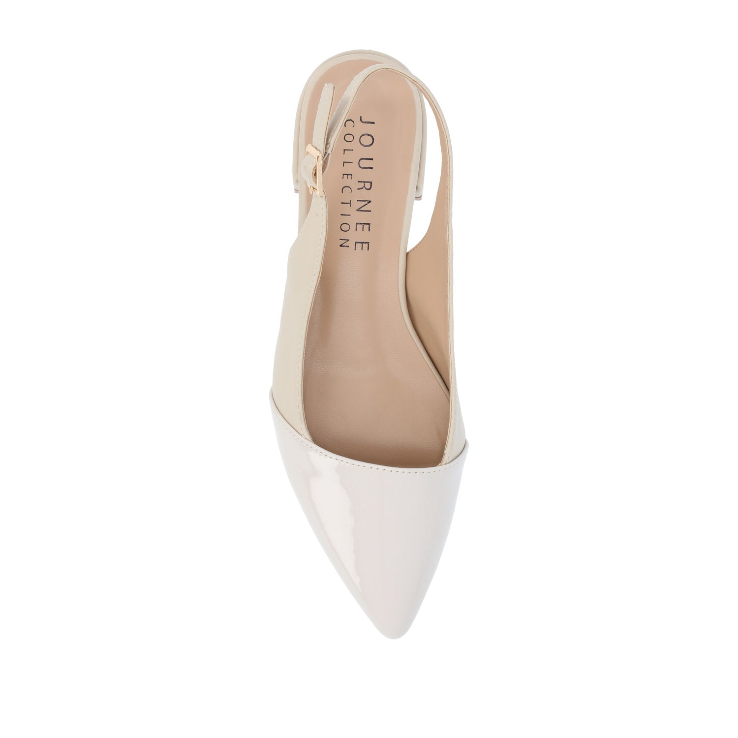 BERTIE SLINGBACK FLATS IN VEGAN LEATHER - Bone