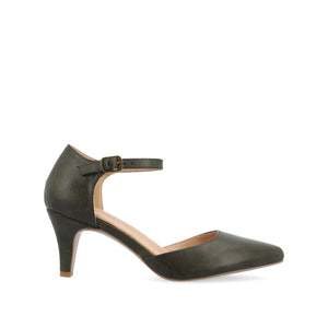 BETTIE D'ORSAY PUMP HEELS IN WIDE - Olive PU