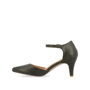 BETTIE D'ORSAY PUMP HEELS IN WIDE - Olive PU