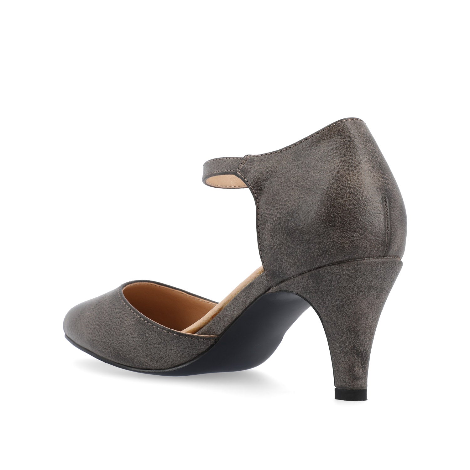 BETTIE D'ORSAY PUMP HEELS IN WIDE - Taupe PU