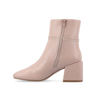 BEVERLEY BLOCK HEELED BOOTIES IN WIDE