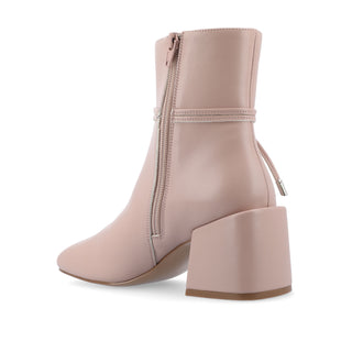 BEVERLEY BLOCK HEELED BOOTIES IN WIDE