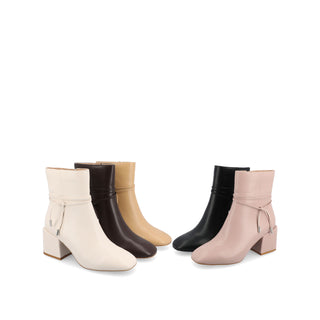 BEVERLEY BLOCK HEELED BOOTIES IN WIDE