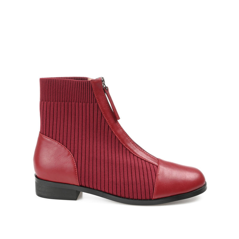 BEXLIE ZIP-UP BOOTIES IN KNIT FABRIC