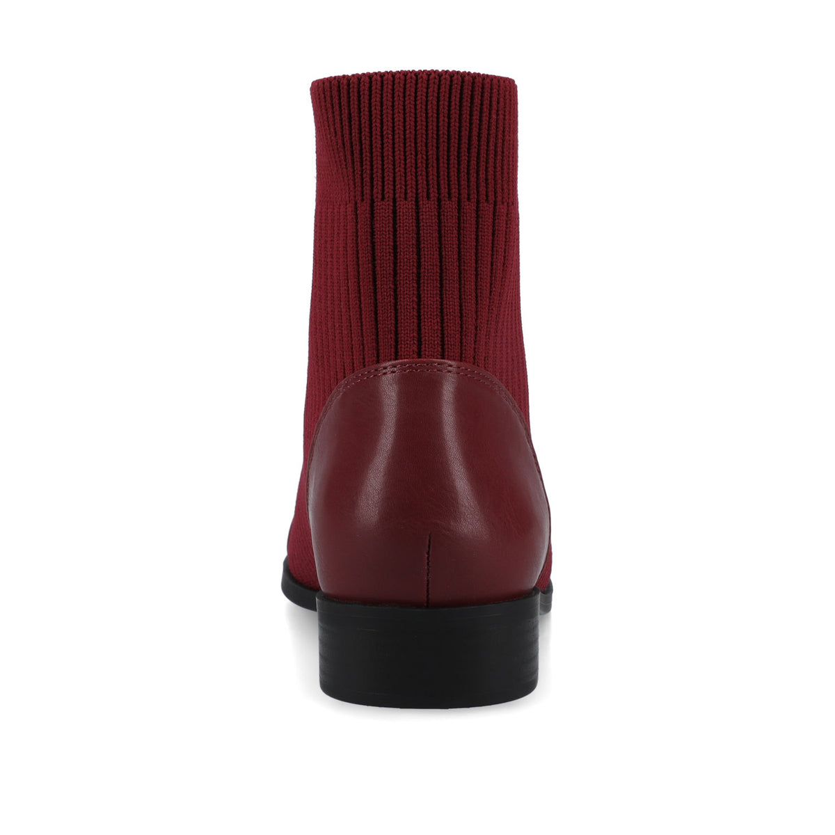 BEXLIE ZIP-UP BOOTIES IN KNIT FABRIC IN WIDE - Cranberry