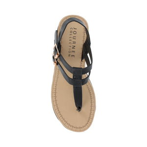 BIANCA WEDGE SANDALS IN WIDE - Black