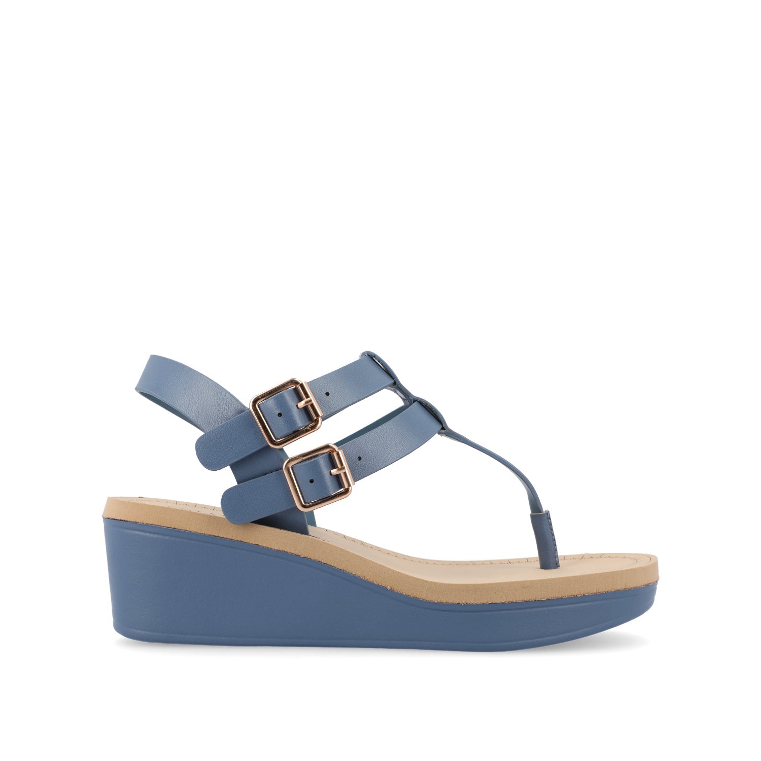 BIANCA WEDGE SANDALS IN WIDE - Blue