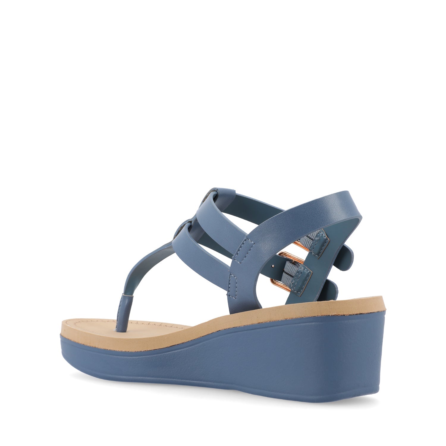 BIANCA WEDGE SANDALS IN WIDE - Blue
